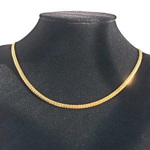 Mens 20" 18K Gold Wheat Chain Link Necklace Guys 18 Karat Guys Jewelry 20in NEW